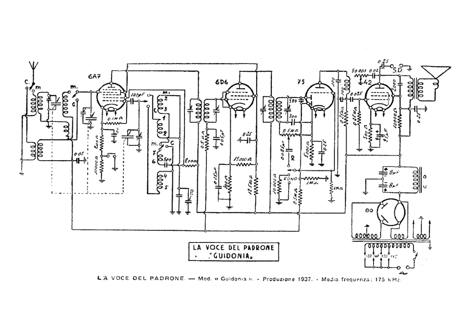 Voce Del Padrone Marconi guidonia schematic