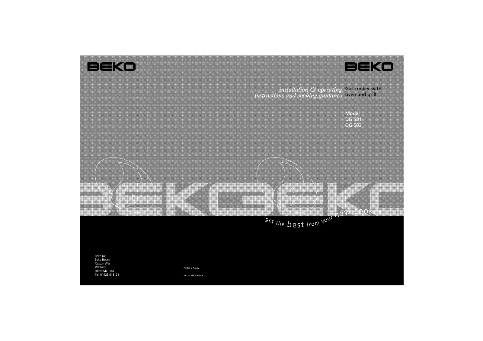 BEKO DG582W User Manual