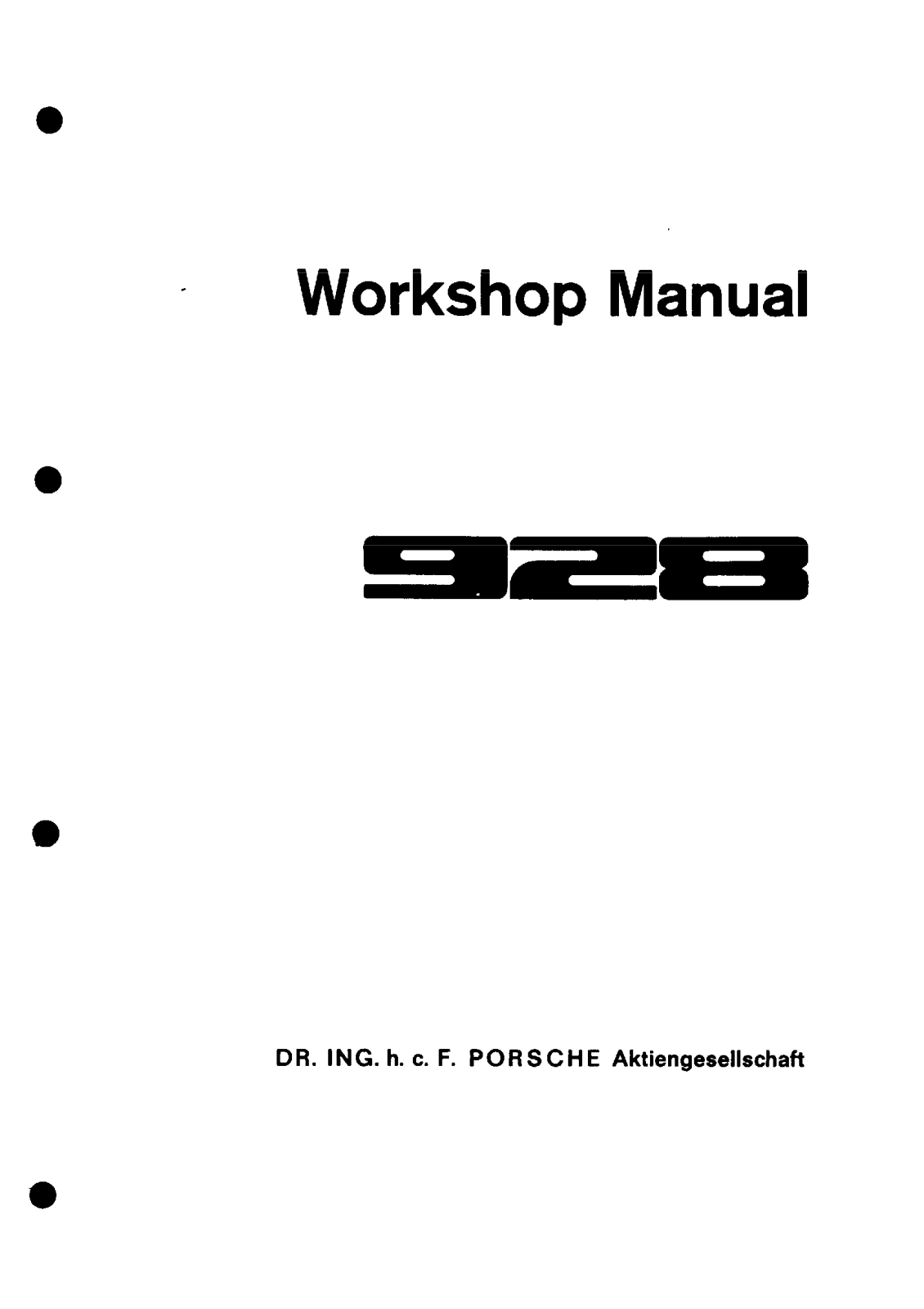 Porsche 928 1977 User Manual