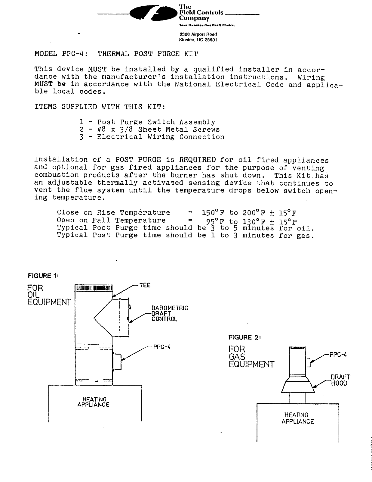 Field controls PPC-4 User Manual