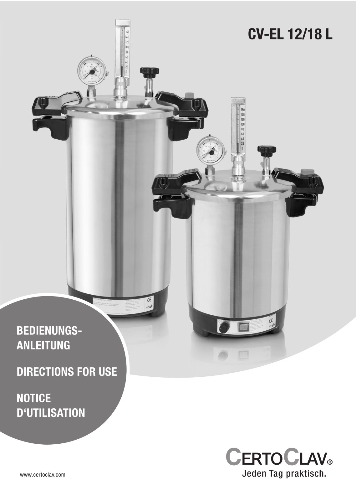 CertoClav cv-EL 12 L, cv-EL 18 L User guide - ManualMachine.com