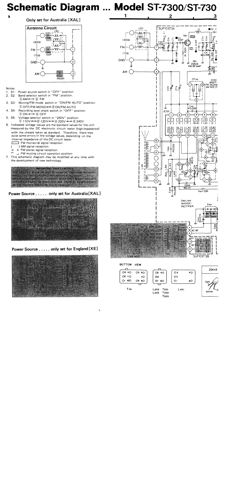 Technics ST-730 Schematic