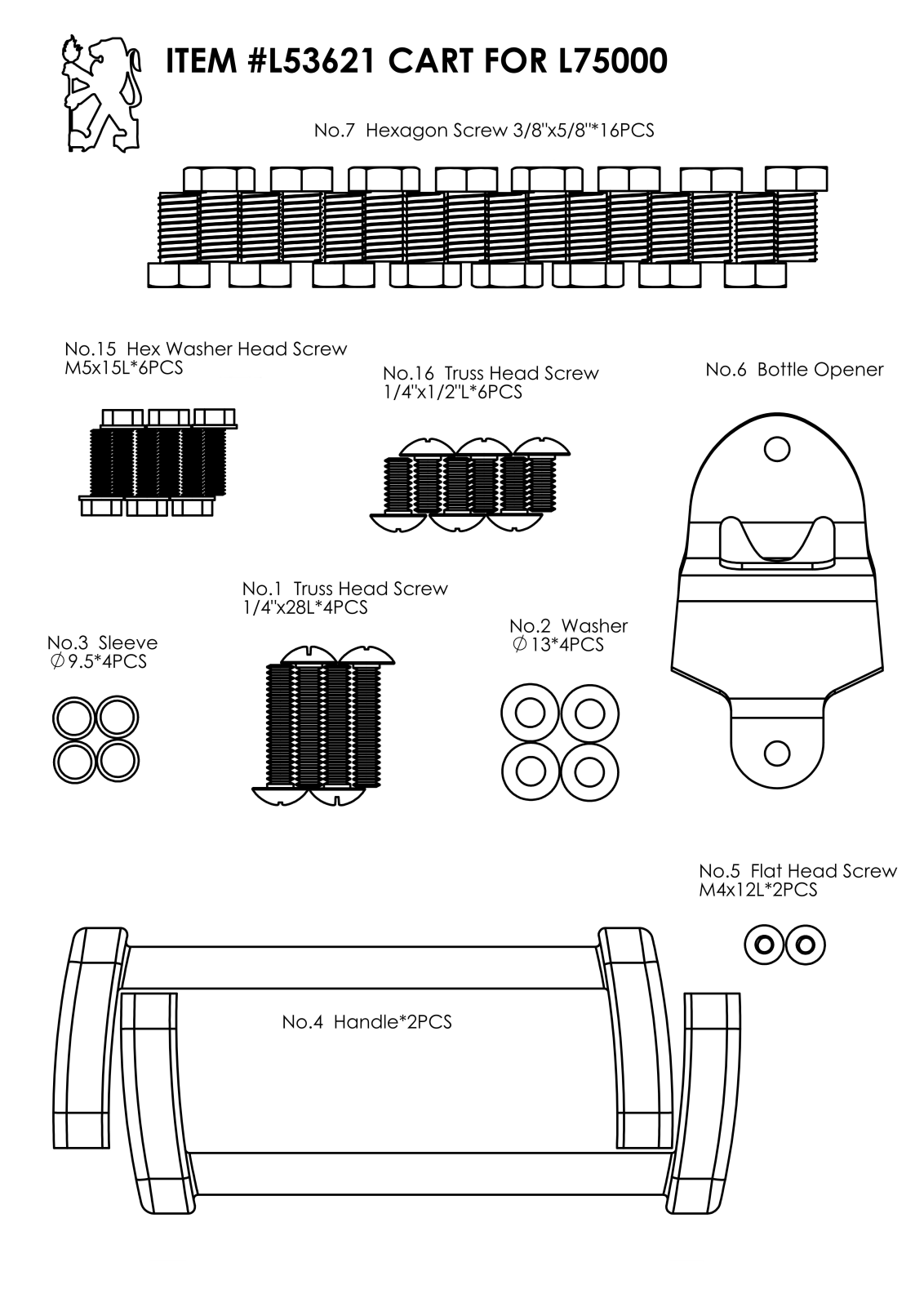 Lion 53621 Part List - ManualMachine.com