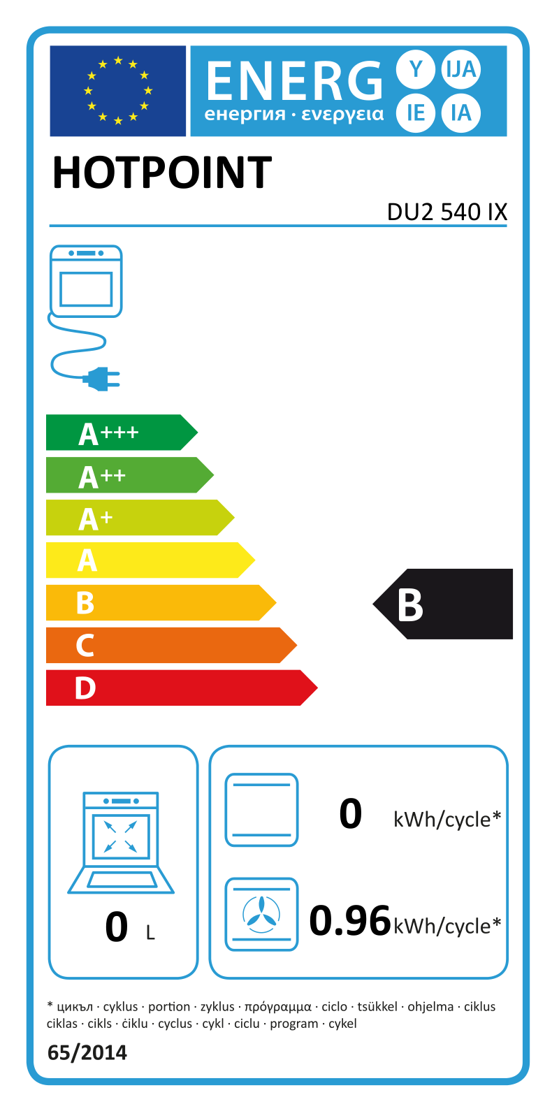 Hotpoint DU2 540 IX Instruction manual