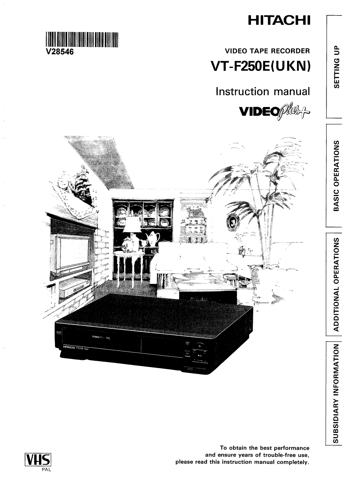 Hitachi VTF250EUKN User Manual