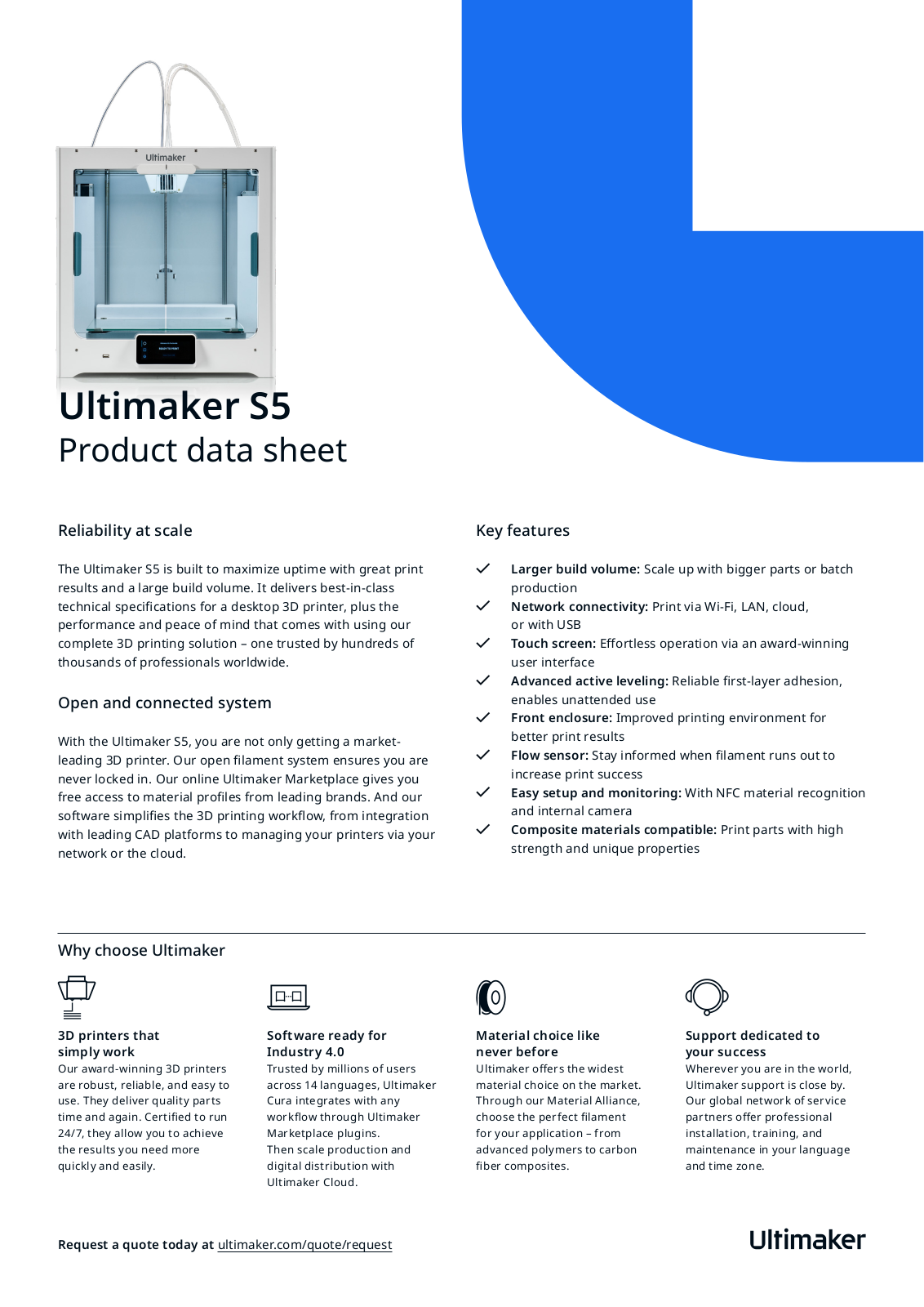 ULTIMAKER UM S5 PRO BDL Datasheet - ManualMachine.com