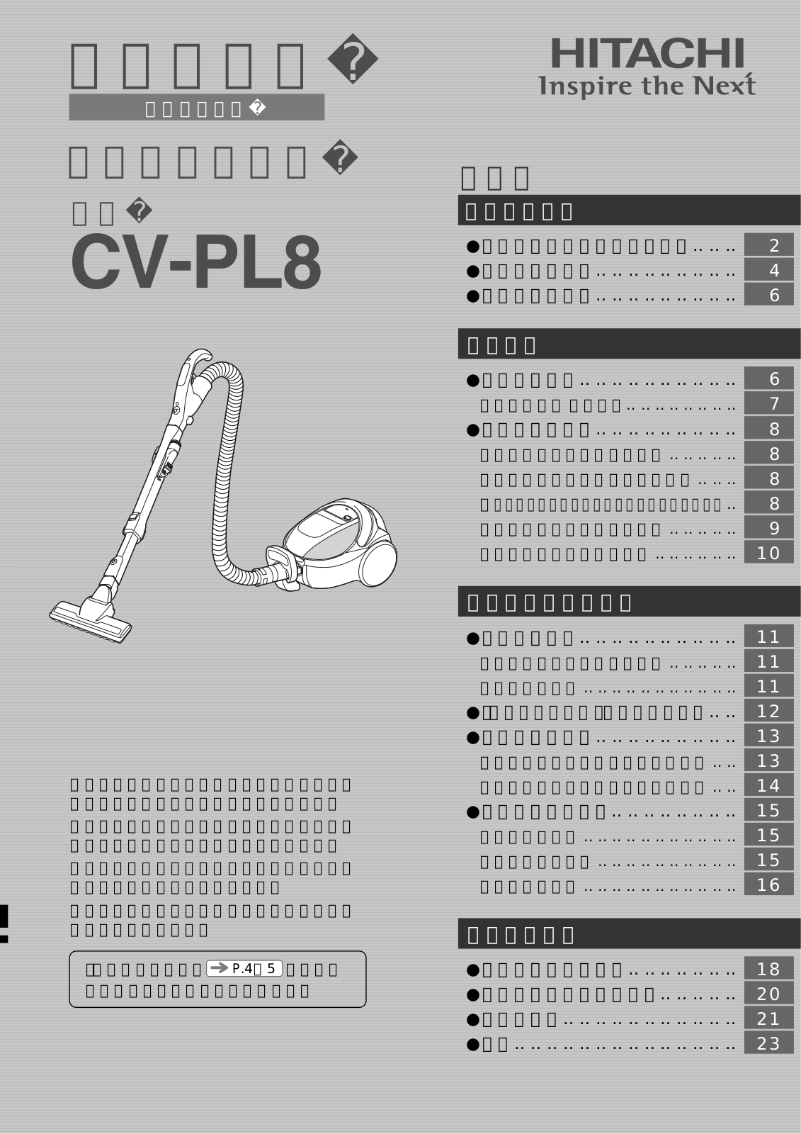 HITACHI CV-PL8 User guide