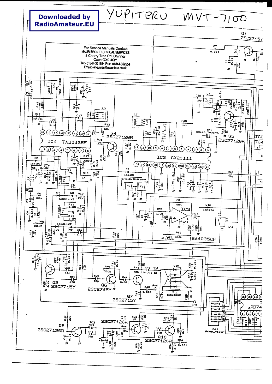 Pozosta MVT-7100 Schematic