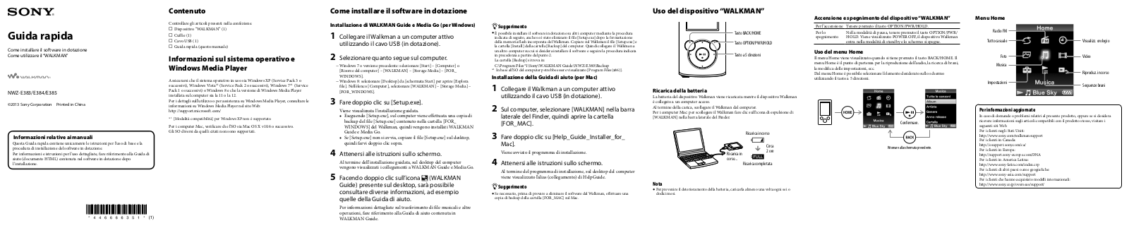 Sony NWZ-E384B, NWZ-E384L User Manual