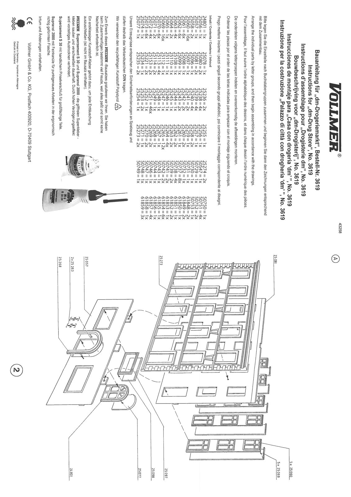Vollmer 3619 Instructions - ManualMachine.com