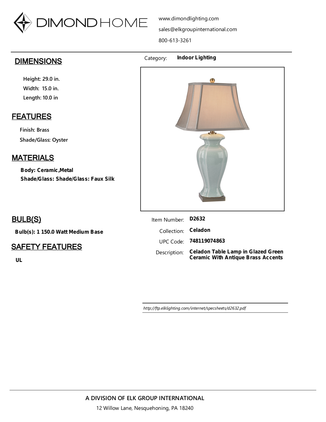 ELK Home D2632 User Manual