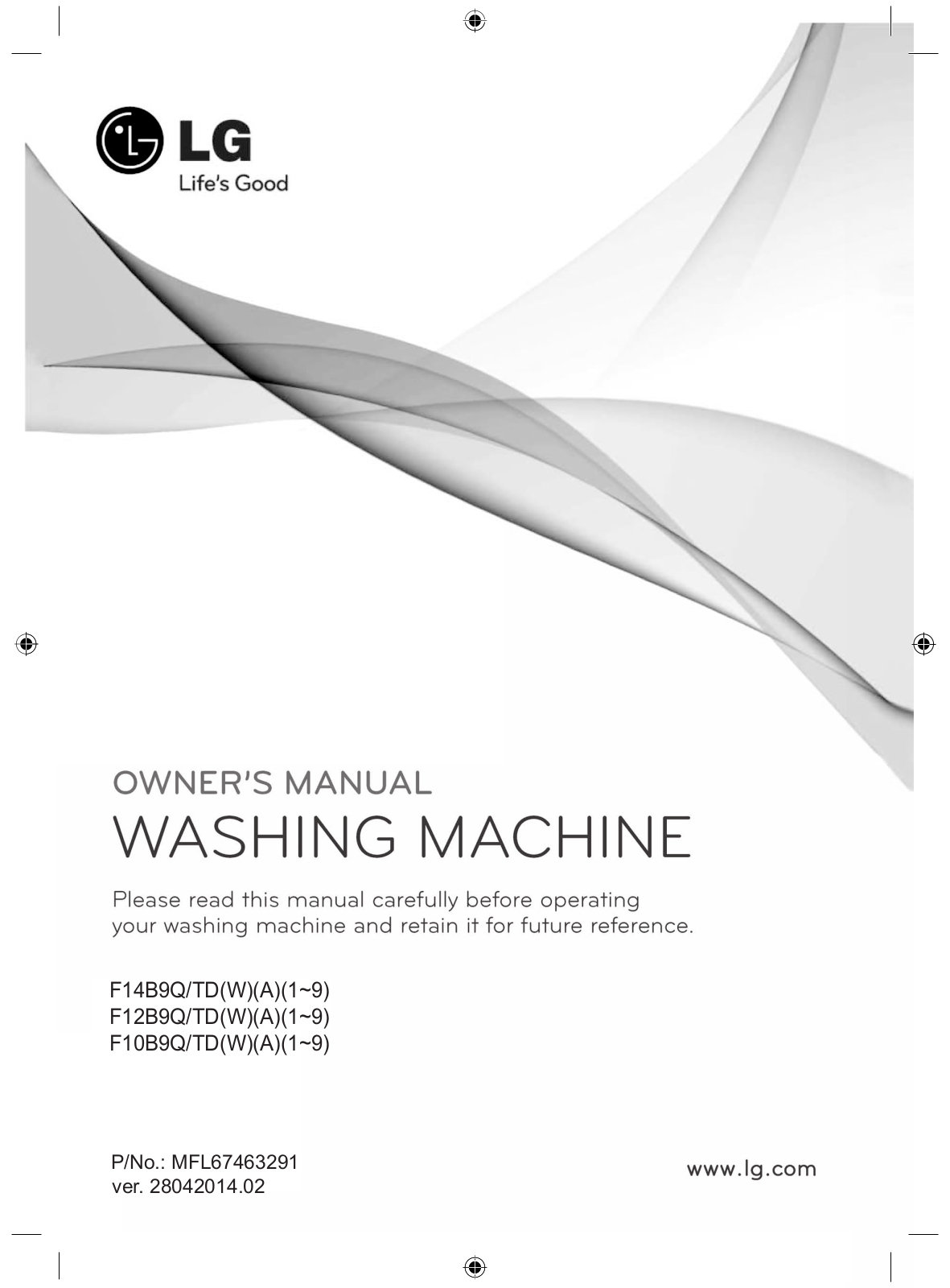 LG F12B9QDA5 Owner’s Manual