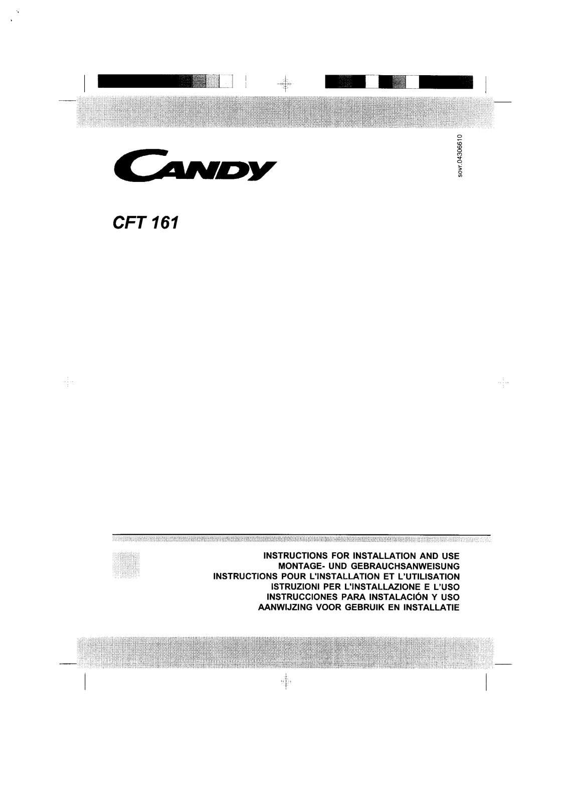 Candy CFT 161 User Manual