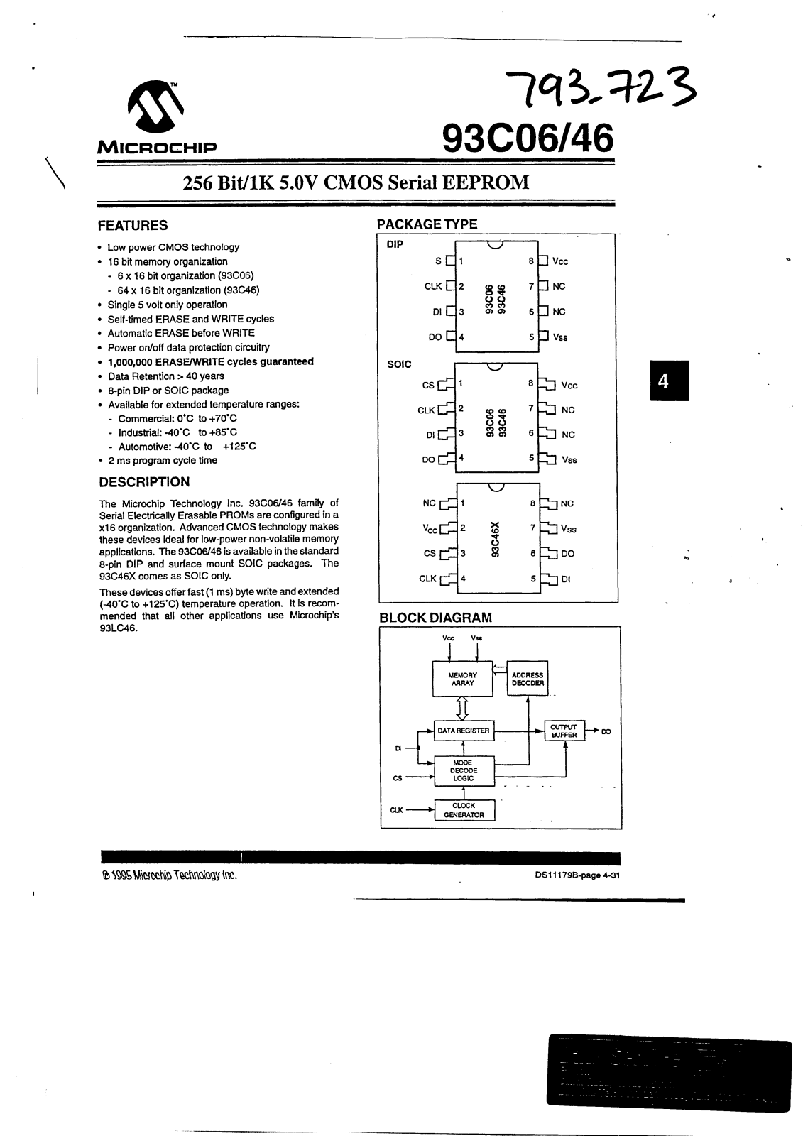 PHILIPS 93c06-46 Diagram