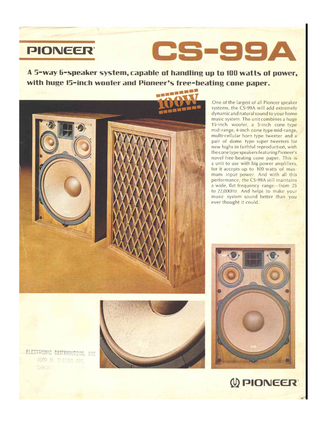 Pioneer CS-99-A Brochure