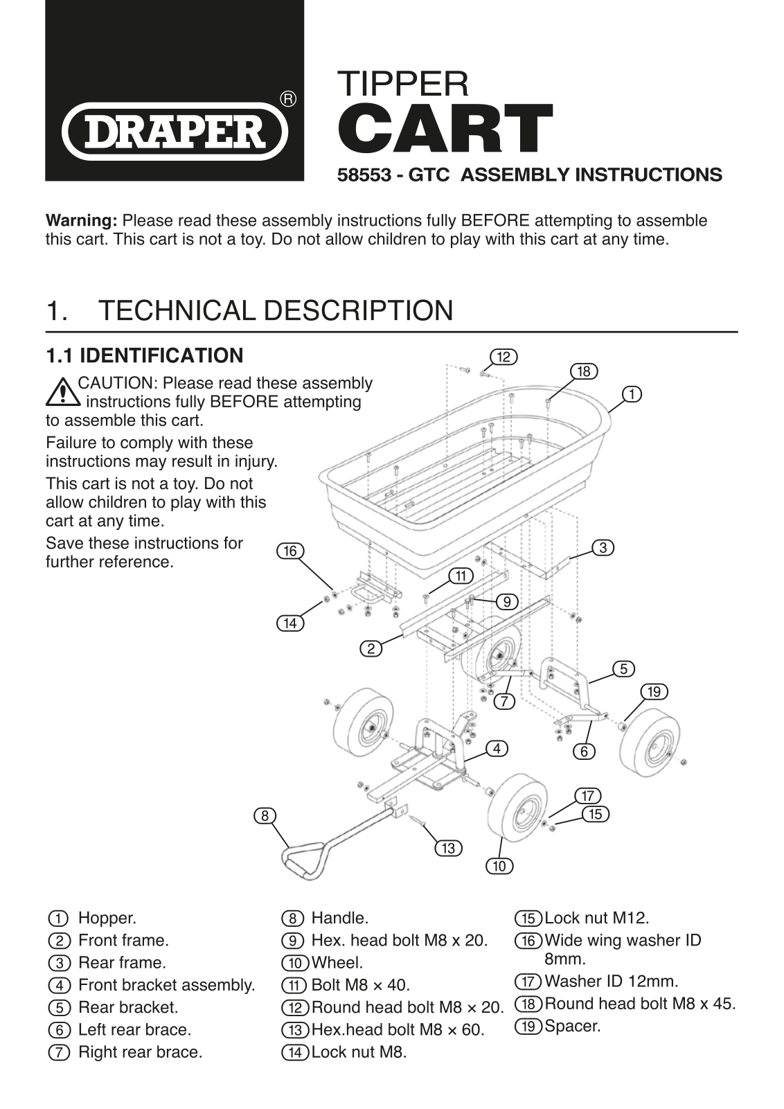 Draper Tools 58553 Instructions - ManualMachine.com
