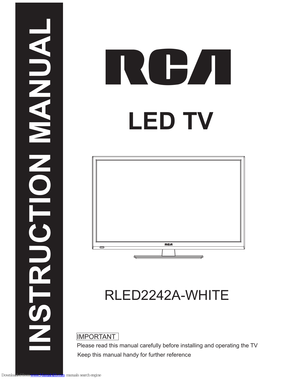 RCA RLED2242A-WHITE Instruction Manual