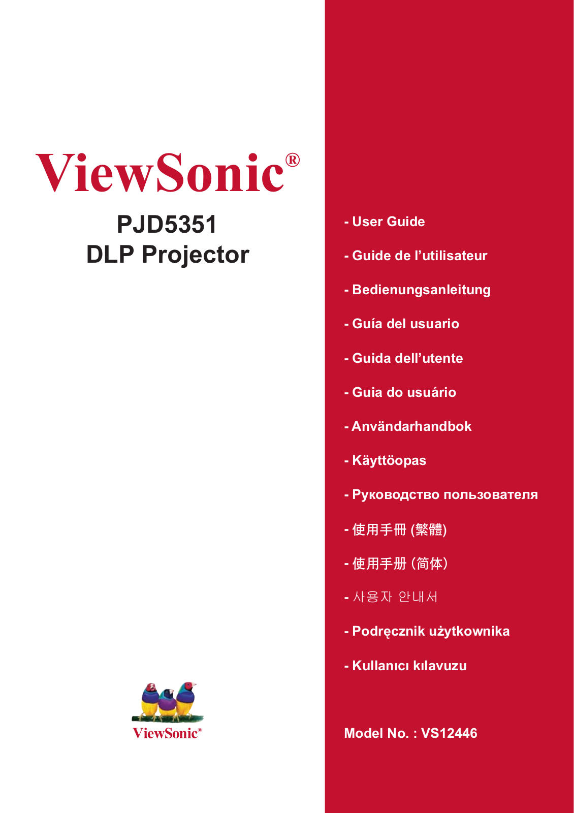 ViewSonic PJD5351 User Guide