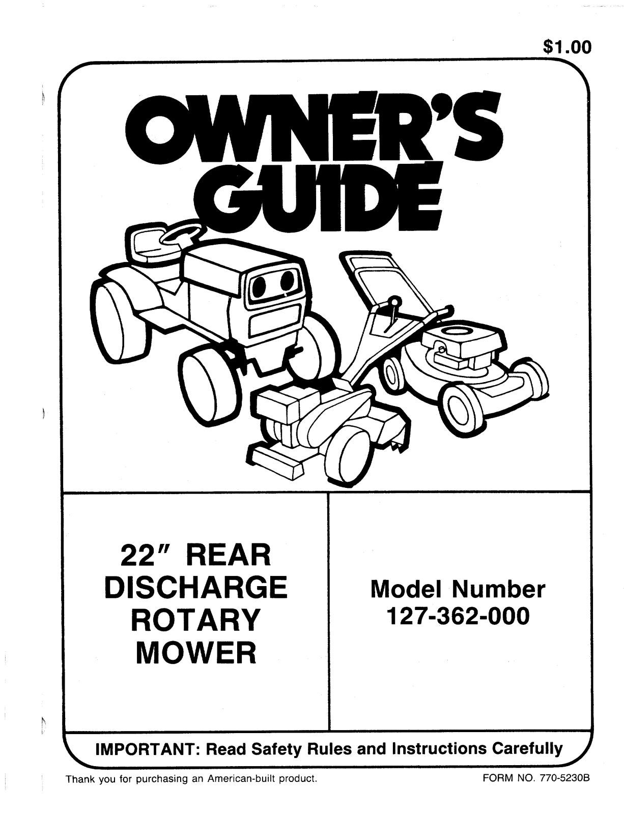 MTD 127-362-000 User Manual