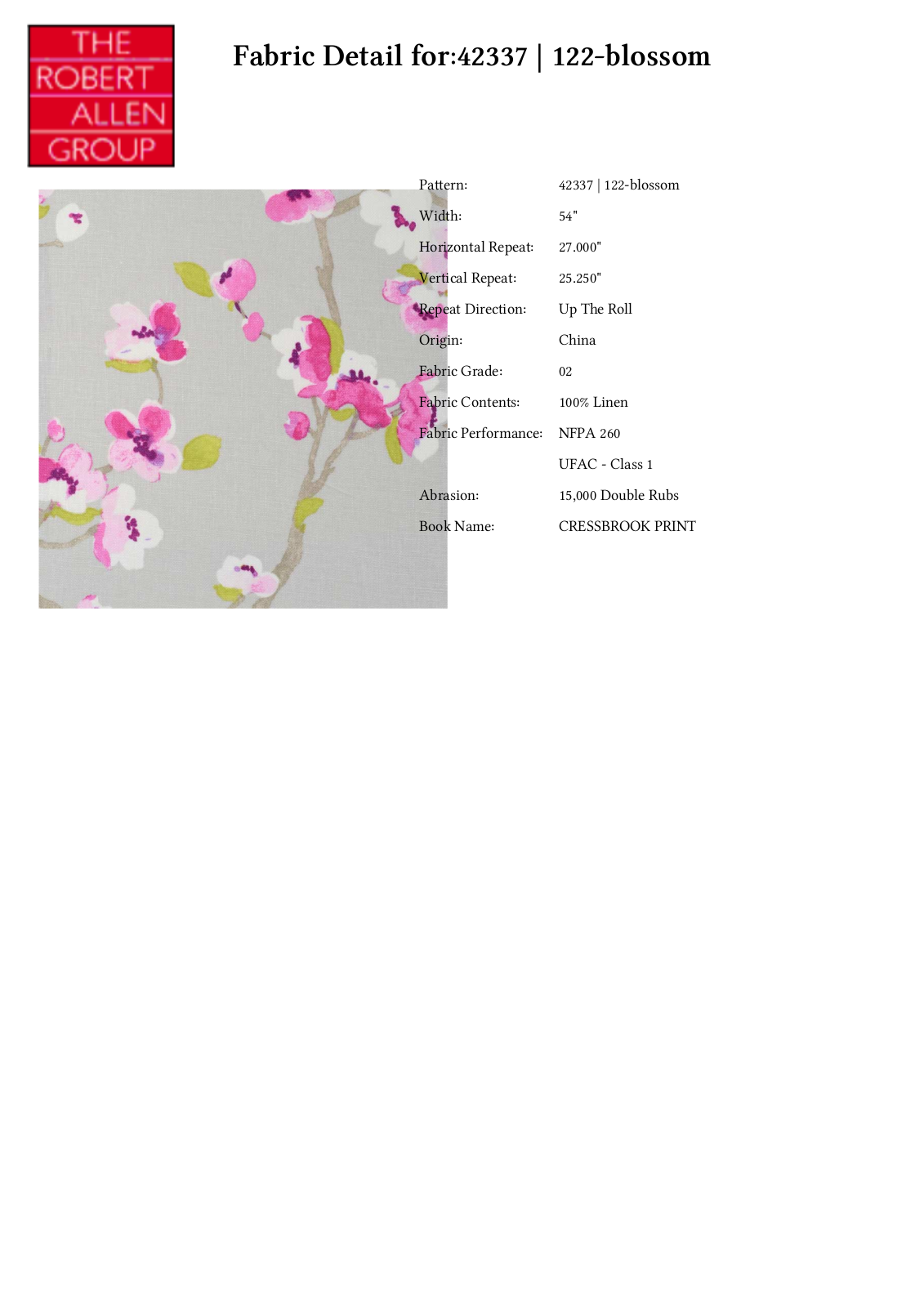 Duralee CRAL4872 Specifications - ManualMachine.com