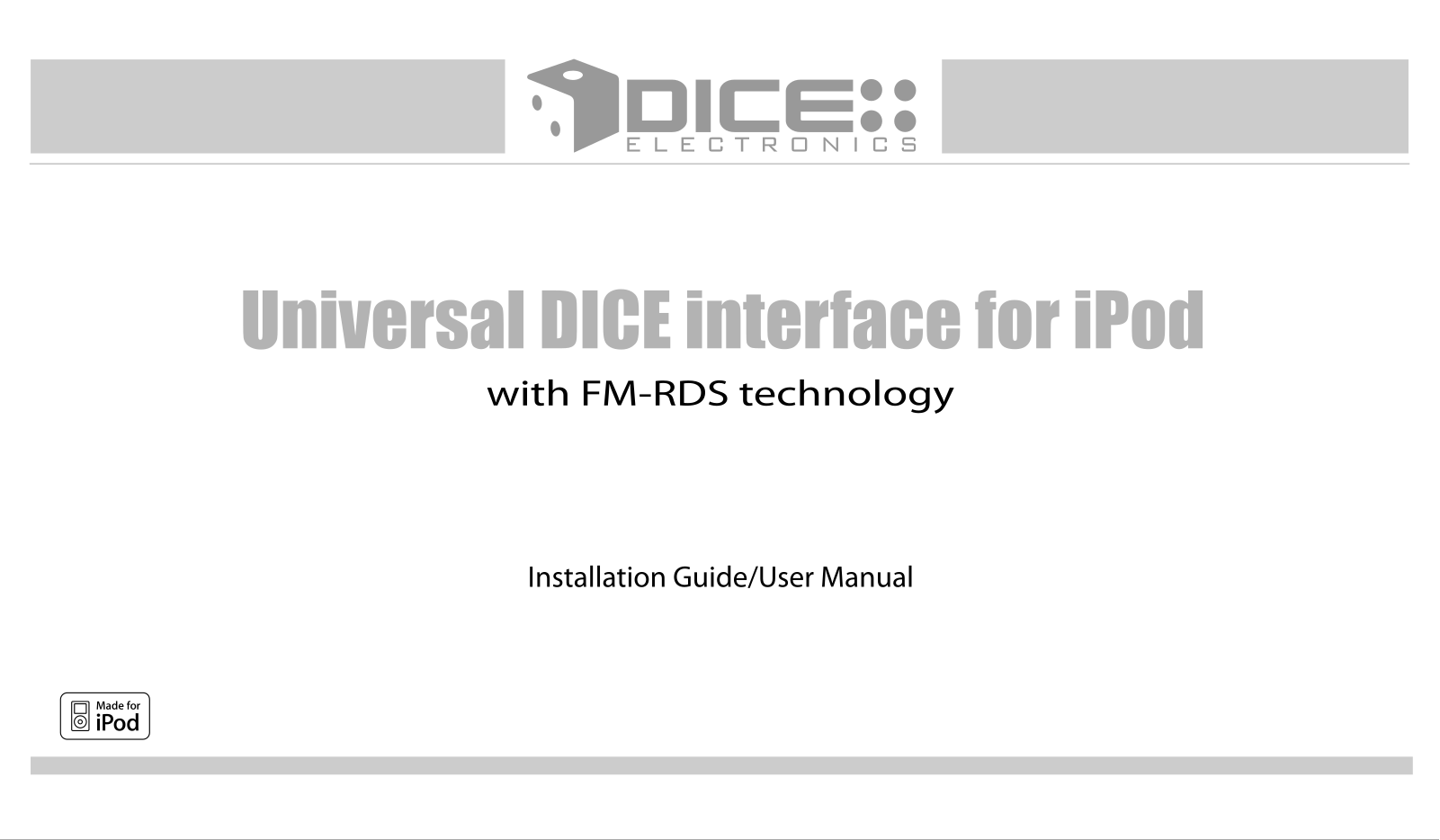 DICE FM-RDS Installation Guide