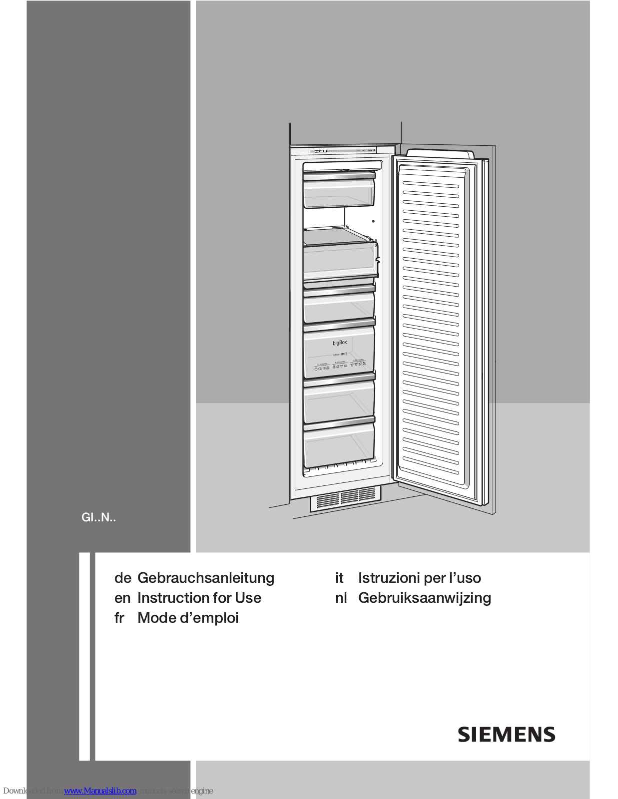 Siemens GI..N Series Instructions For Use Manual