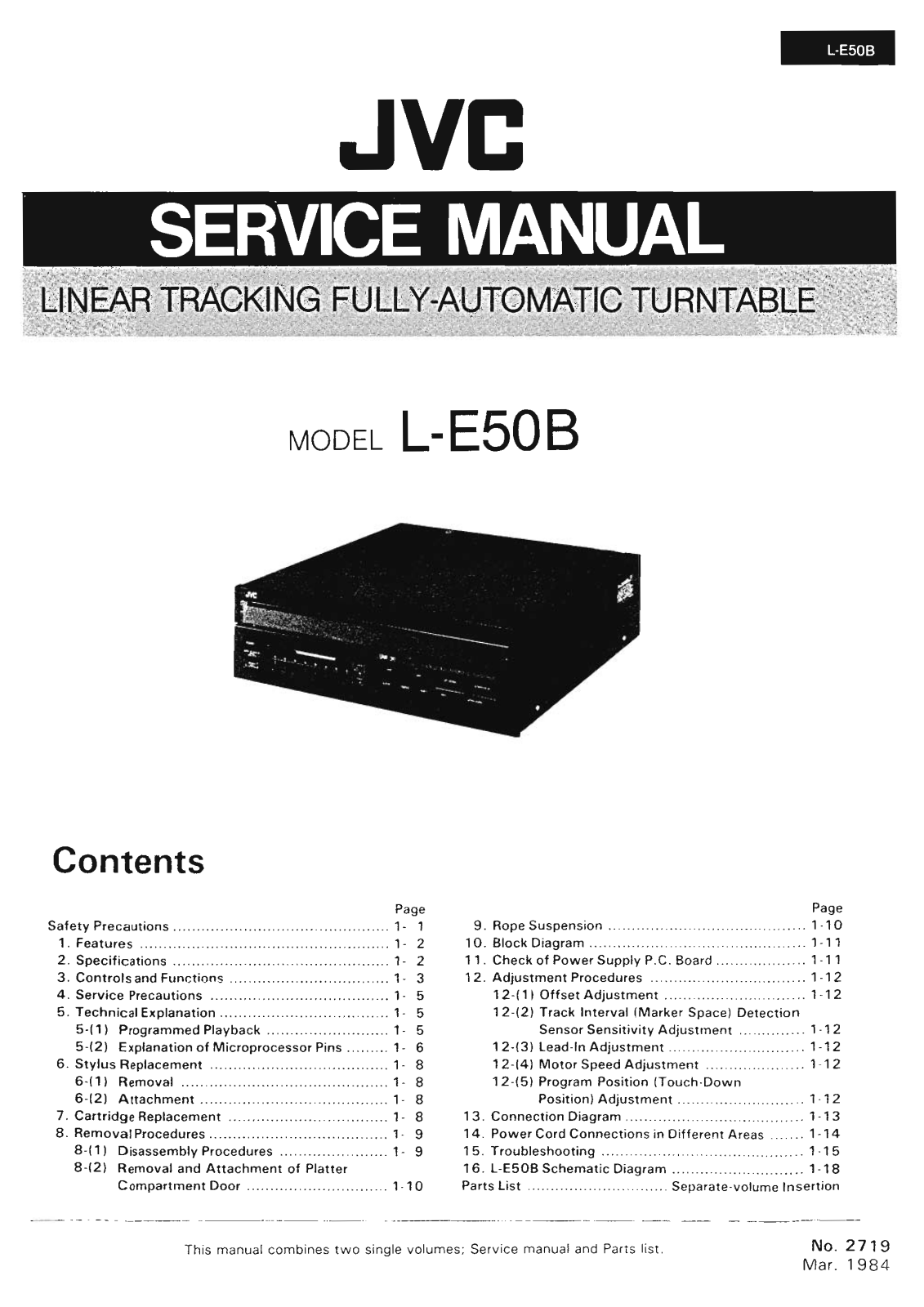 Jvc L-E50-B Service Manual