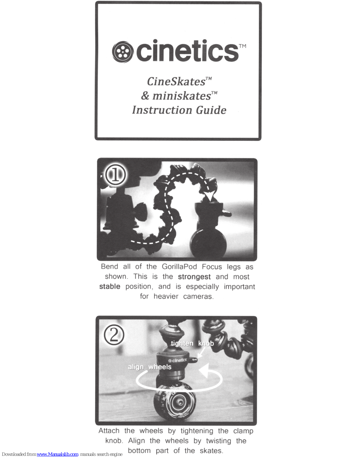 cinetics CineSkates, miniskates Instruction Manual - ManualMachine.com
