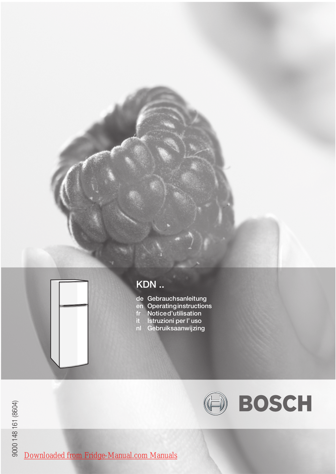 Bosch KDN, KDN30X00 Operating Instructions Manual