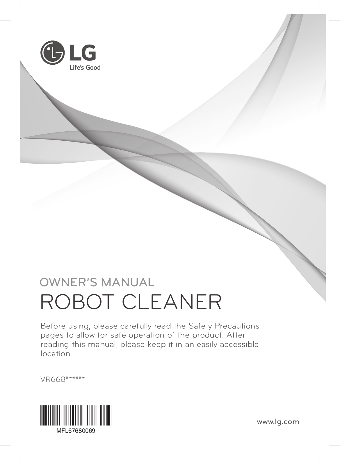 LG VR66820VMNC Owner’s Manual