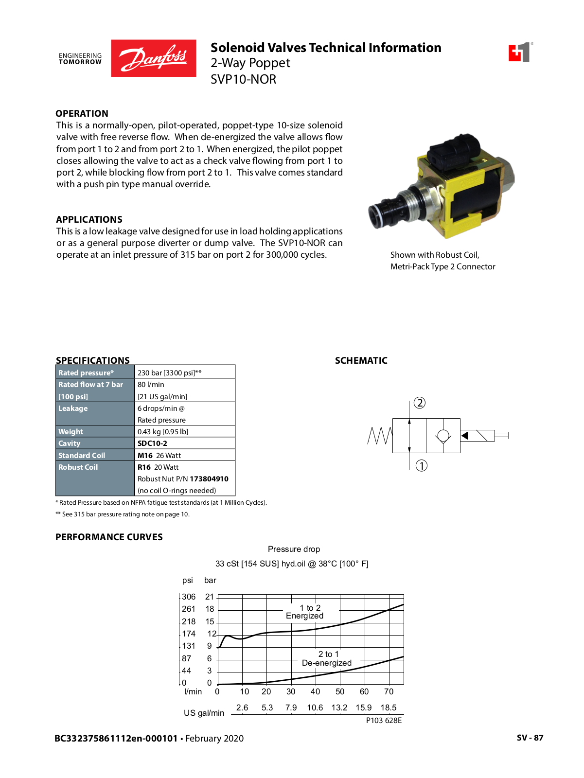 Danfoss SVP10-NOR Technical Information