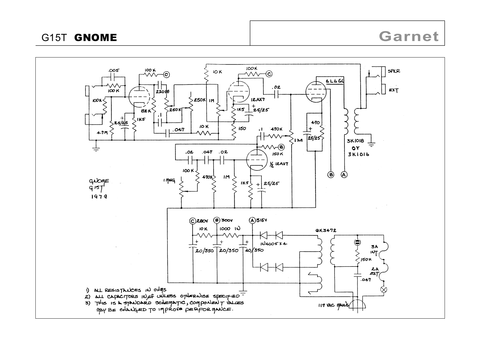 Garnet g15t schematic