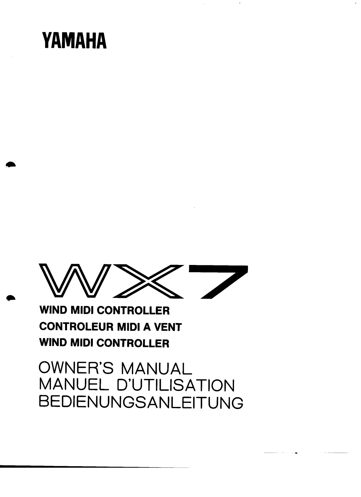 Yamaha Audio WX7 User Manual