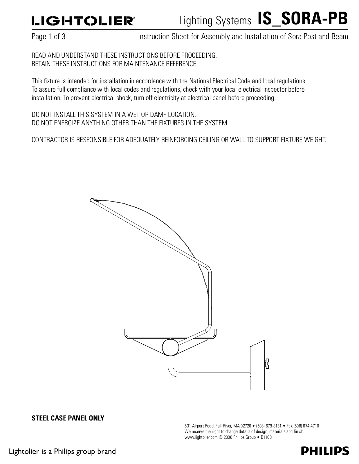 Lightolier IS-SORA-PB User Manual