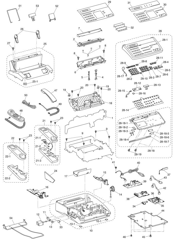 Brother MFC1970MC, FAX1030, FAX1020, FAX1010 Part List