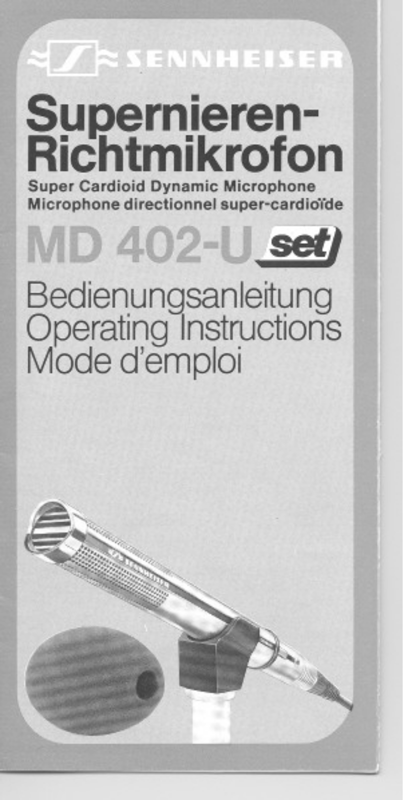 Sennheiser MD 402-U User Manual