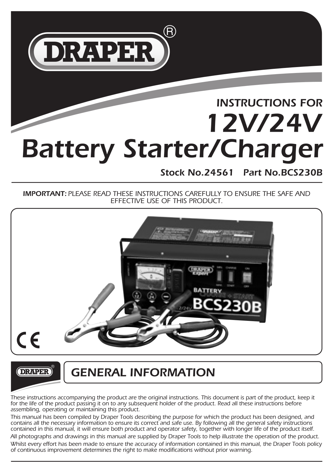 Draper BCS230B Instructions For - ManualMachine.com