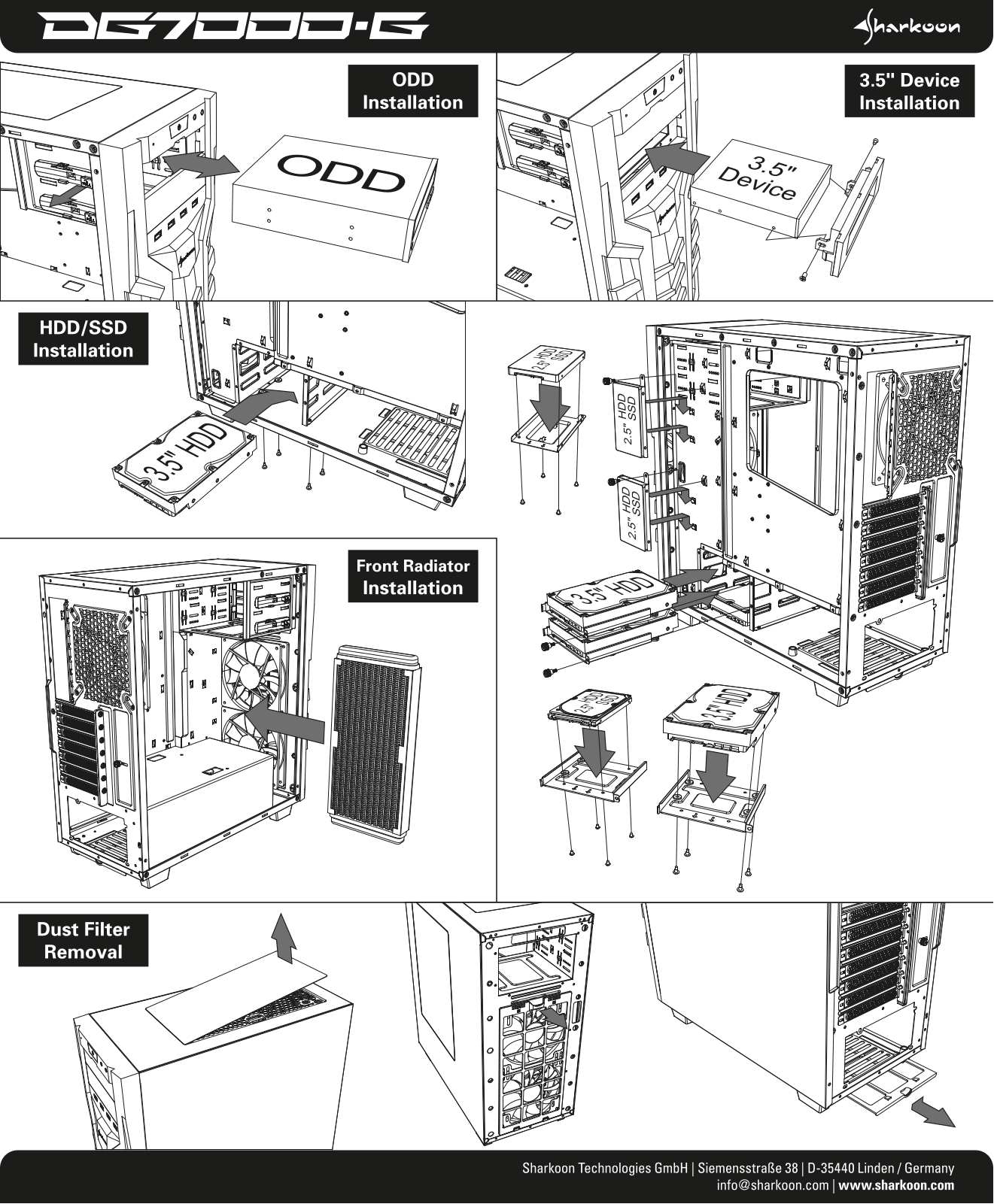 Sharkoon DG7000-G operation manual