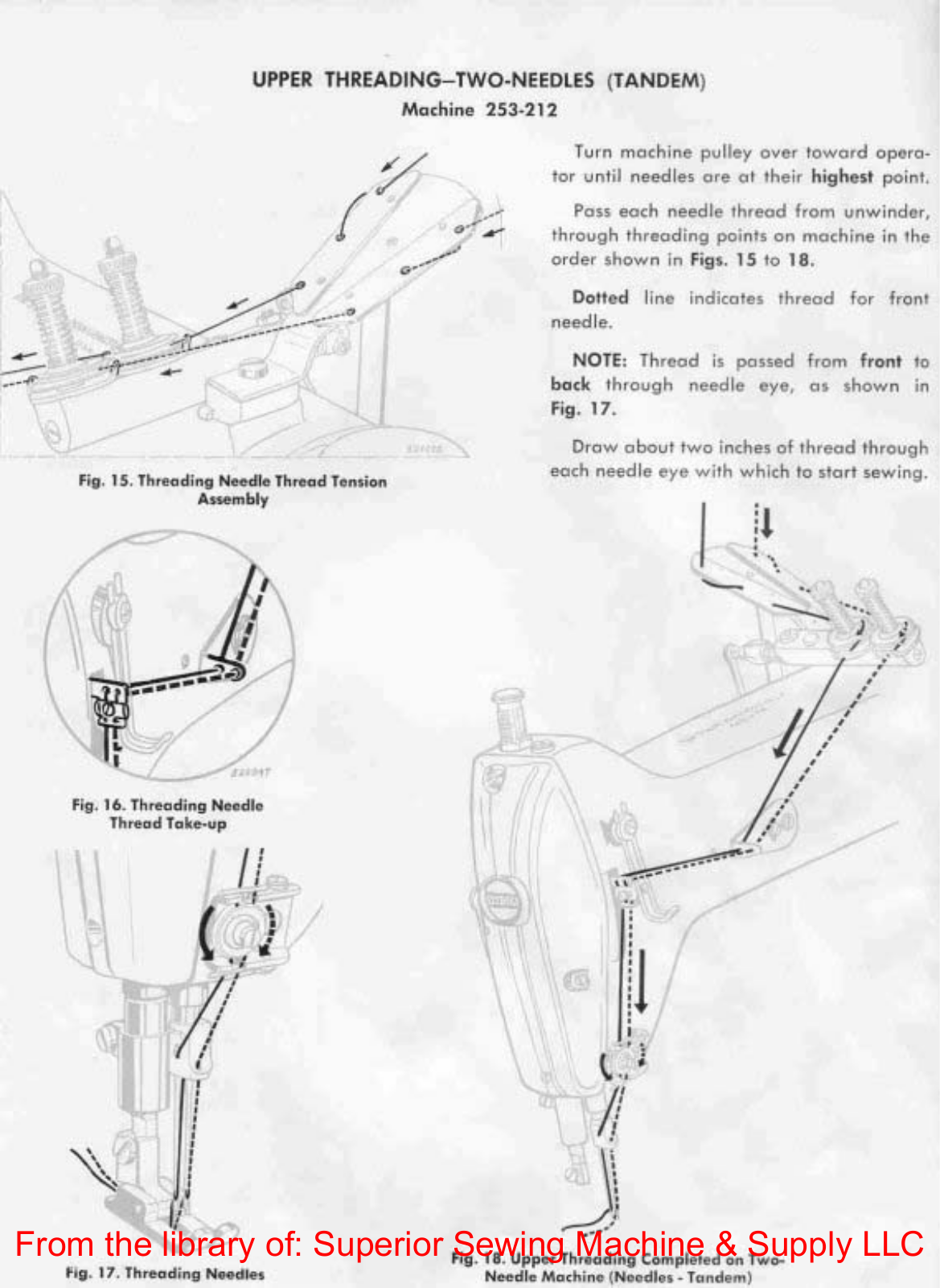 Singer 253-212 Upper Threading Diagram