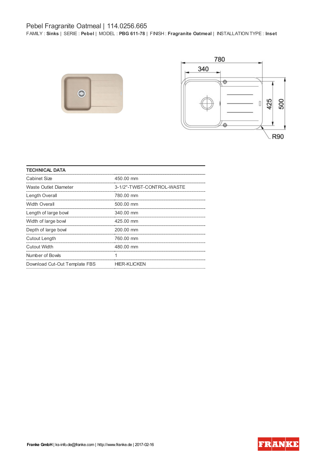 Franke 114.0256.665 Service Manual