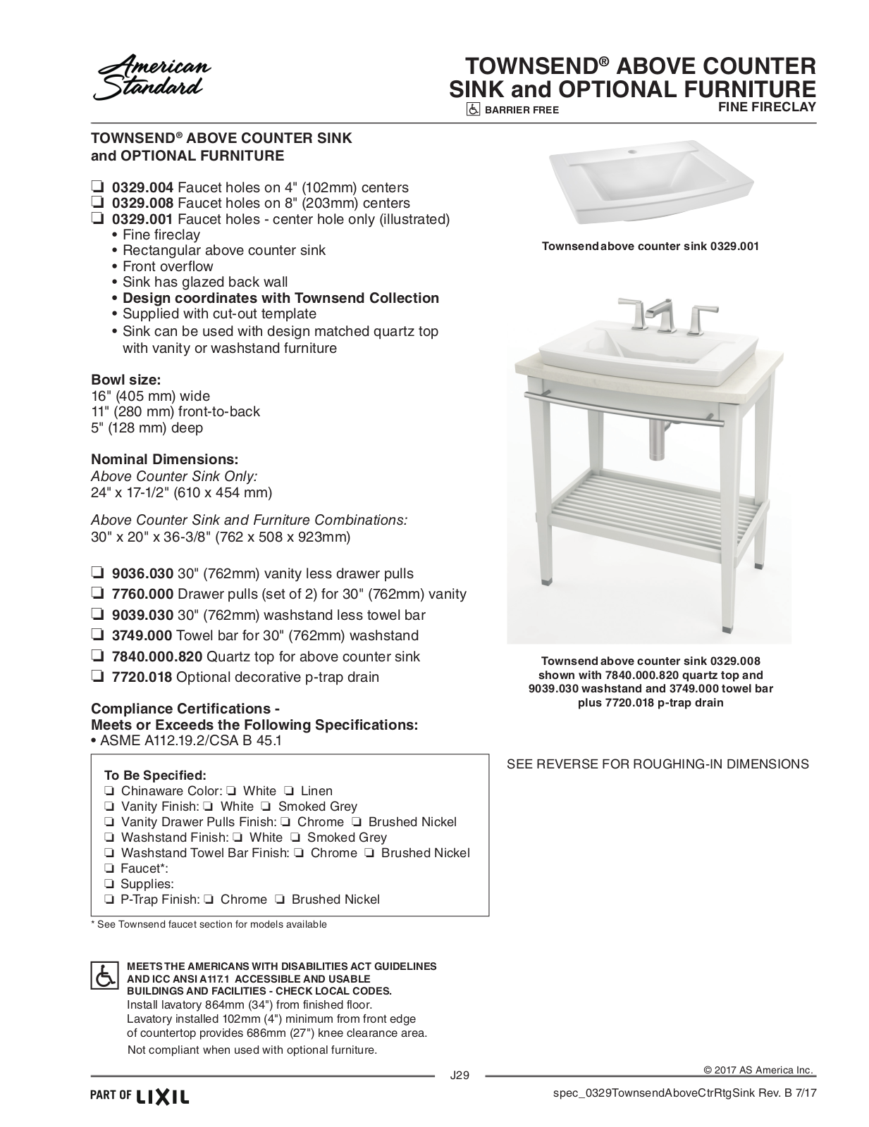 American Standard ASD10426 Specifications - ManualMachine.com