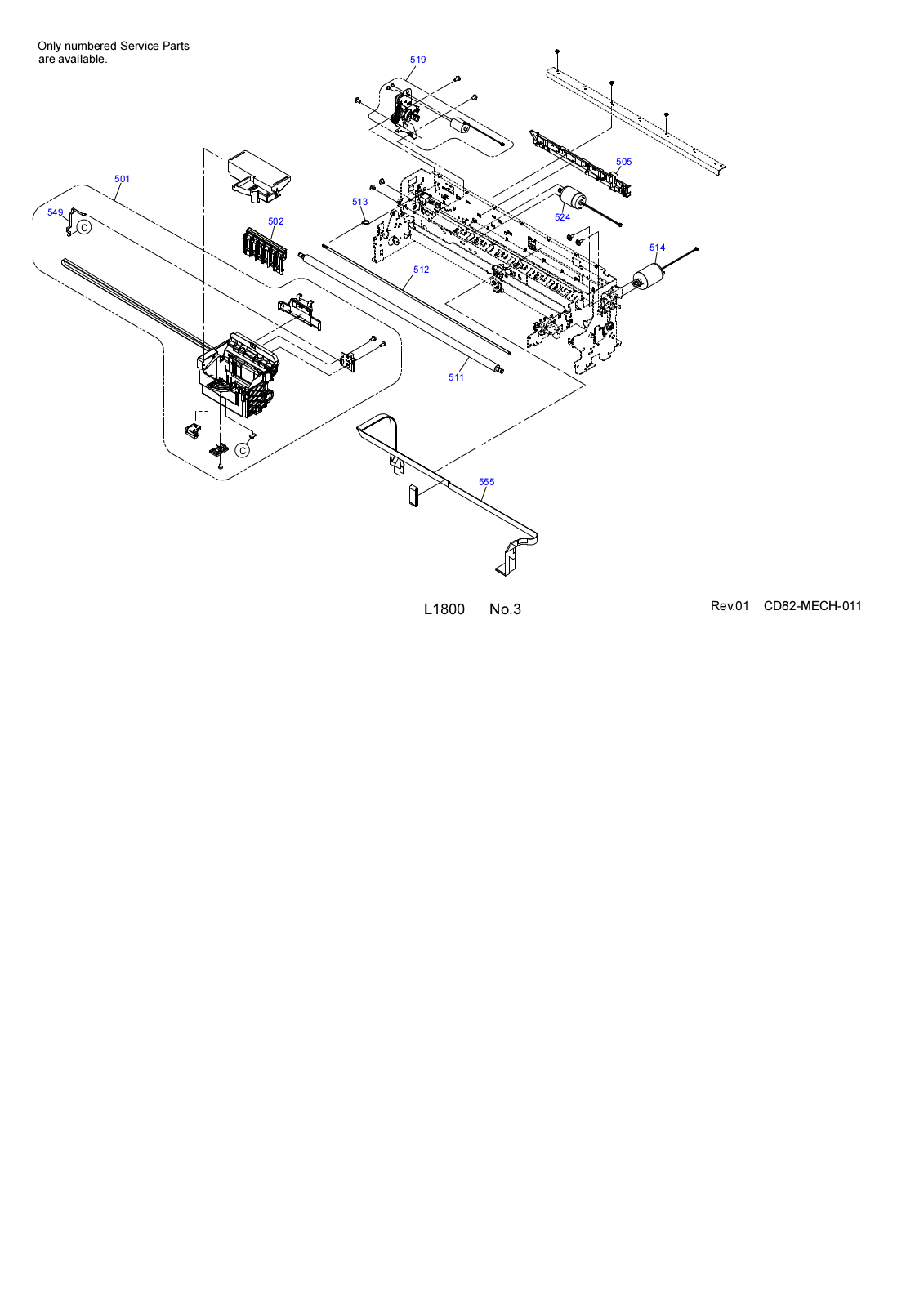 Epson L1800 Exploded Diagrams 3