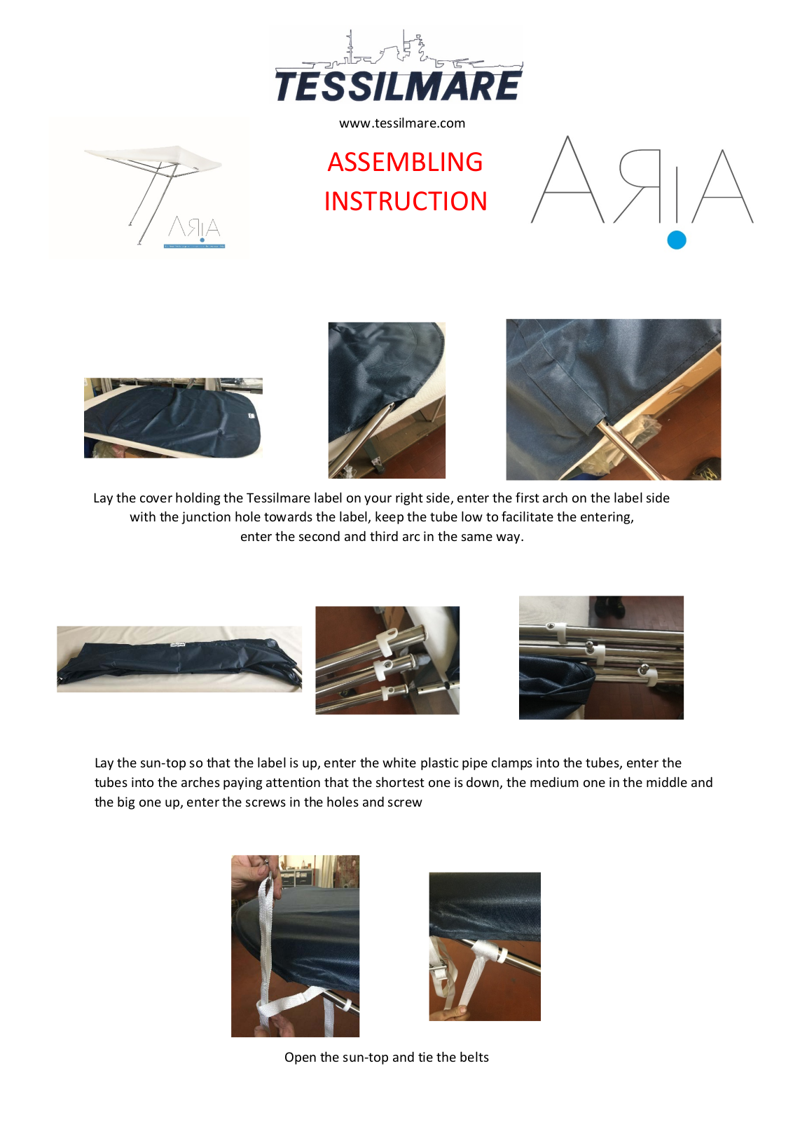 TESSILMARE ARIA User guide - ManualMachine.com