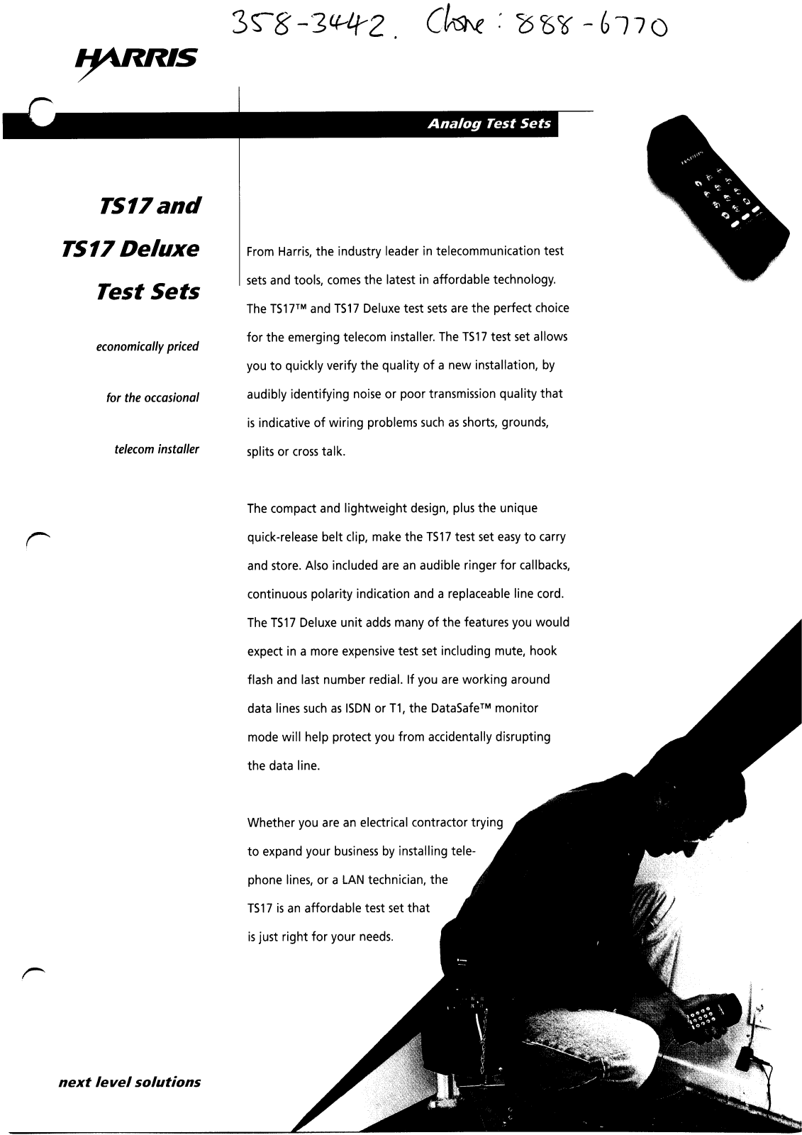 HARRIS Semiconductor TS17, TS17 Deluxe Service Manual