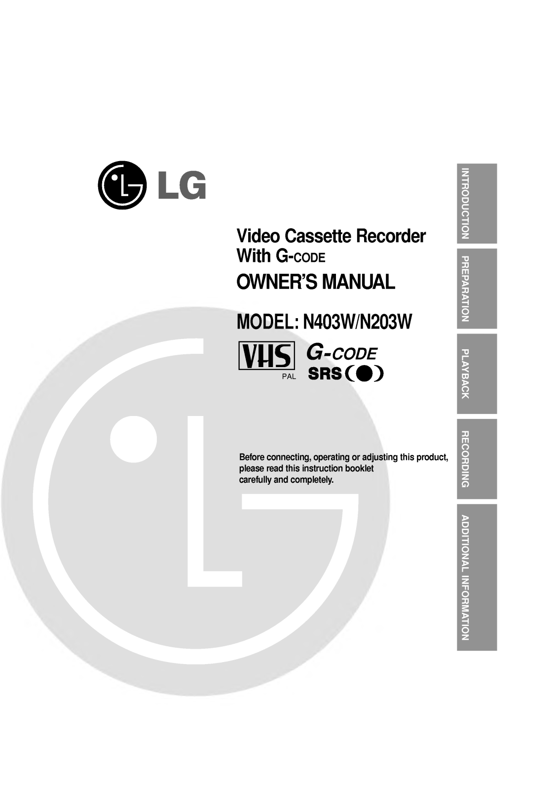 LG N203W User Manual