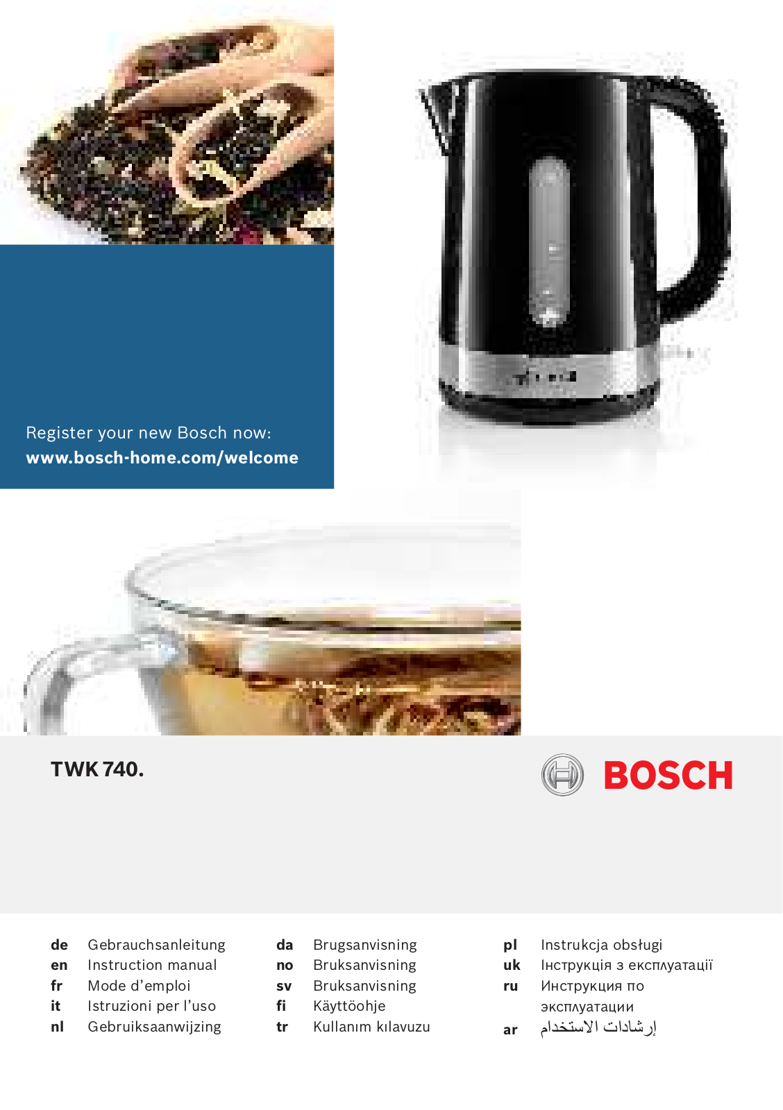 Bosch TWK7403 User Manual