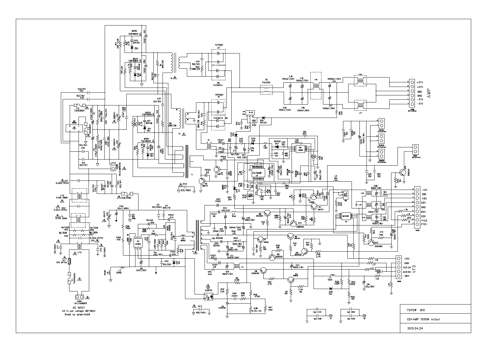 Philips FWM-999, FWM-998 Schematic