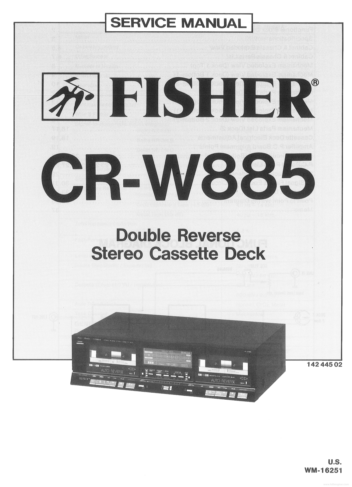 Fisher CR-W885 Service Manual