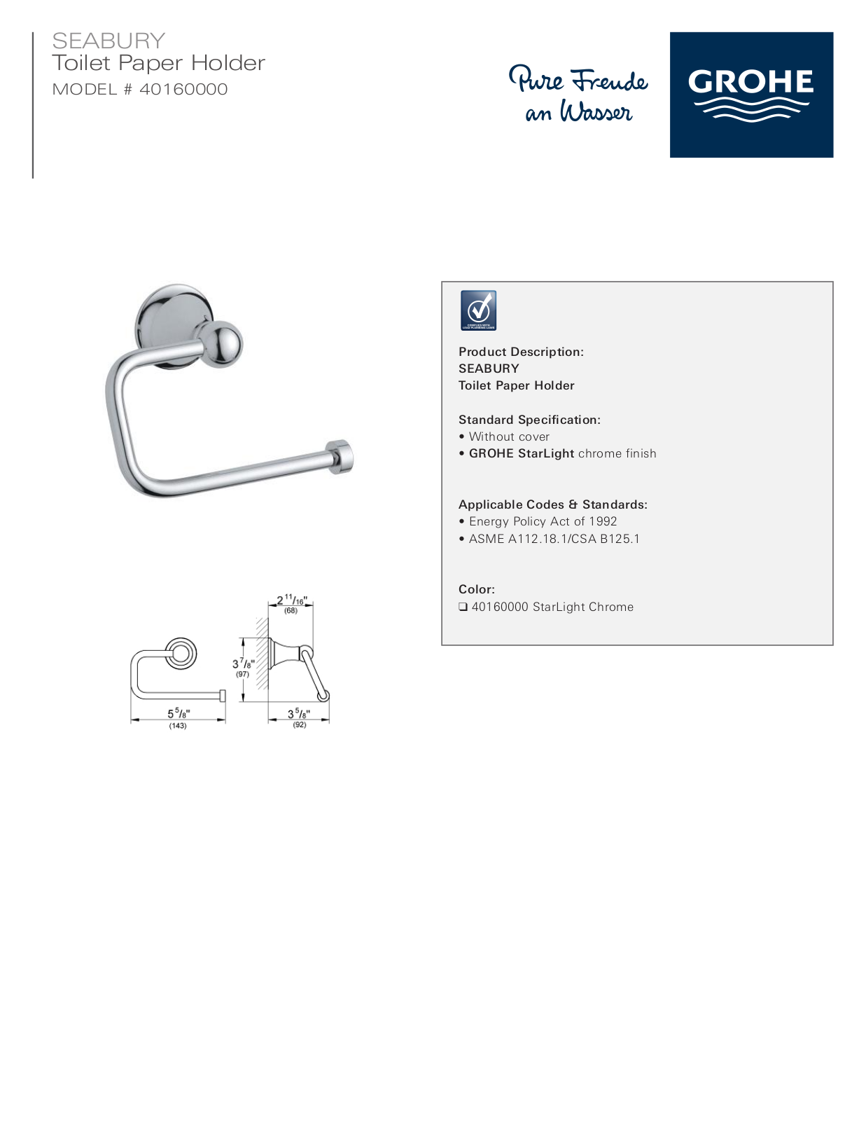 GROHE W004509940 Specifications - ManualMachine.com