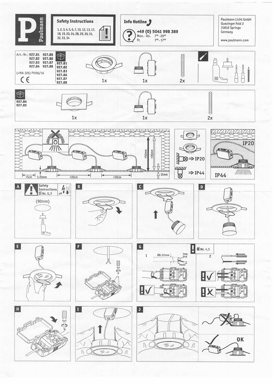 Paulmann 927.82 User Manual - ManualMachine.com